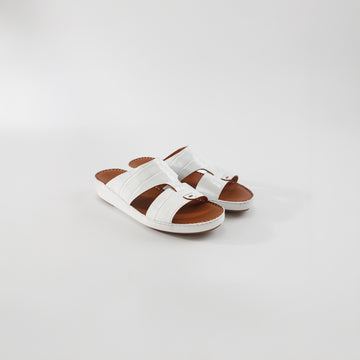 Embossed Croc-Effect Sandal with Envelope Type Buckle