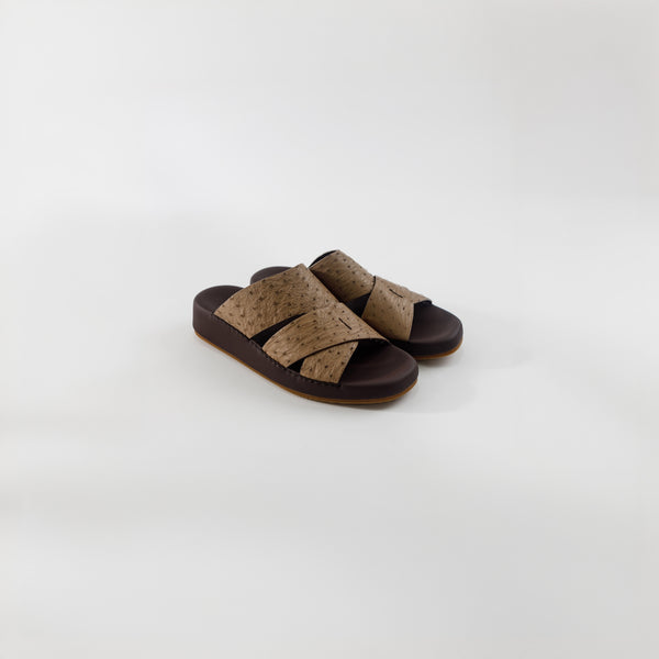 Stylish Ostrich Leather Sandal by Piel