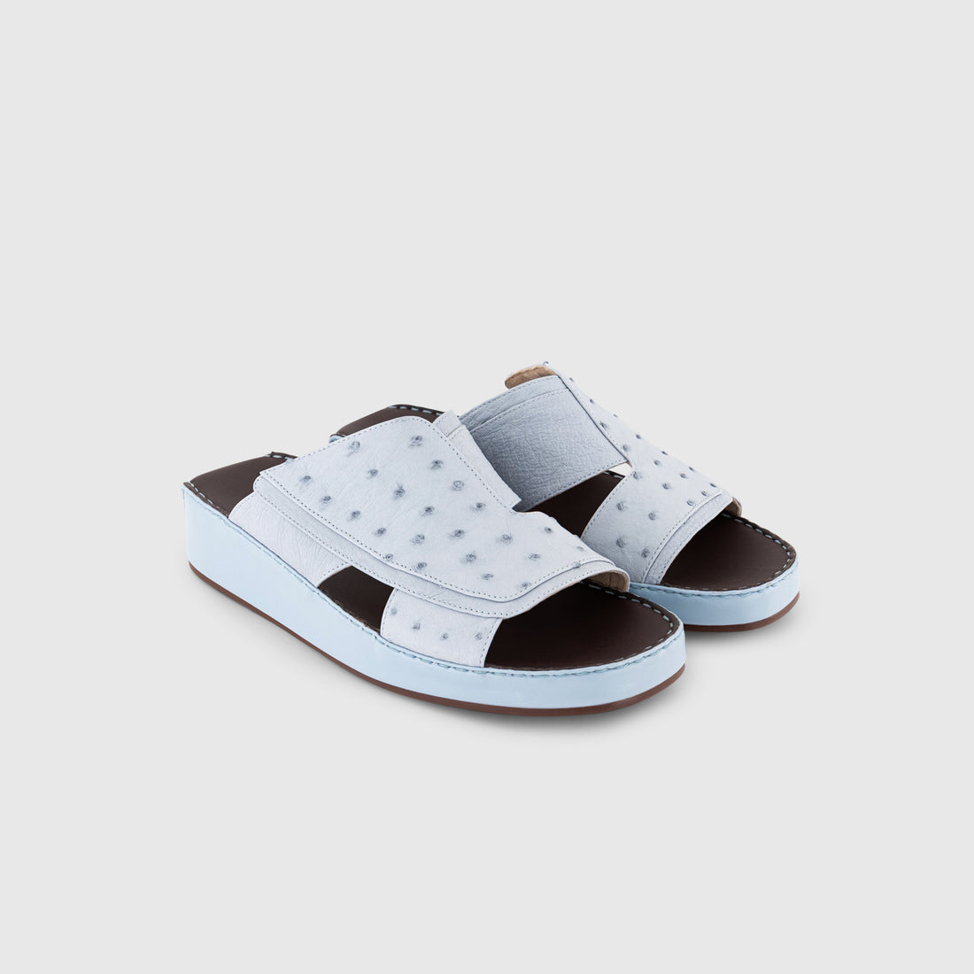 Piel Ostrich Aperto Sky