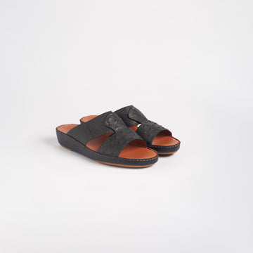 Experience luxury: Ostrich Men's Arabic Sandal, crown style