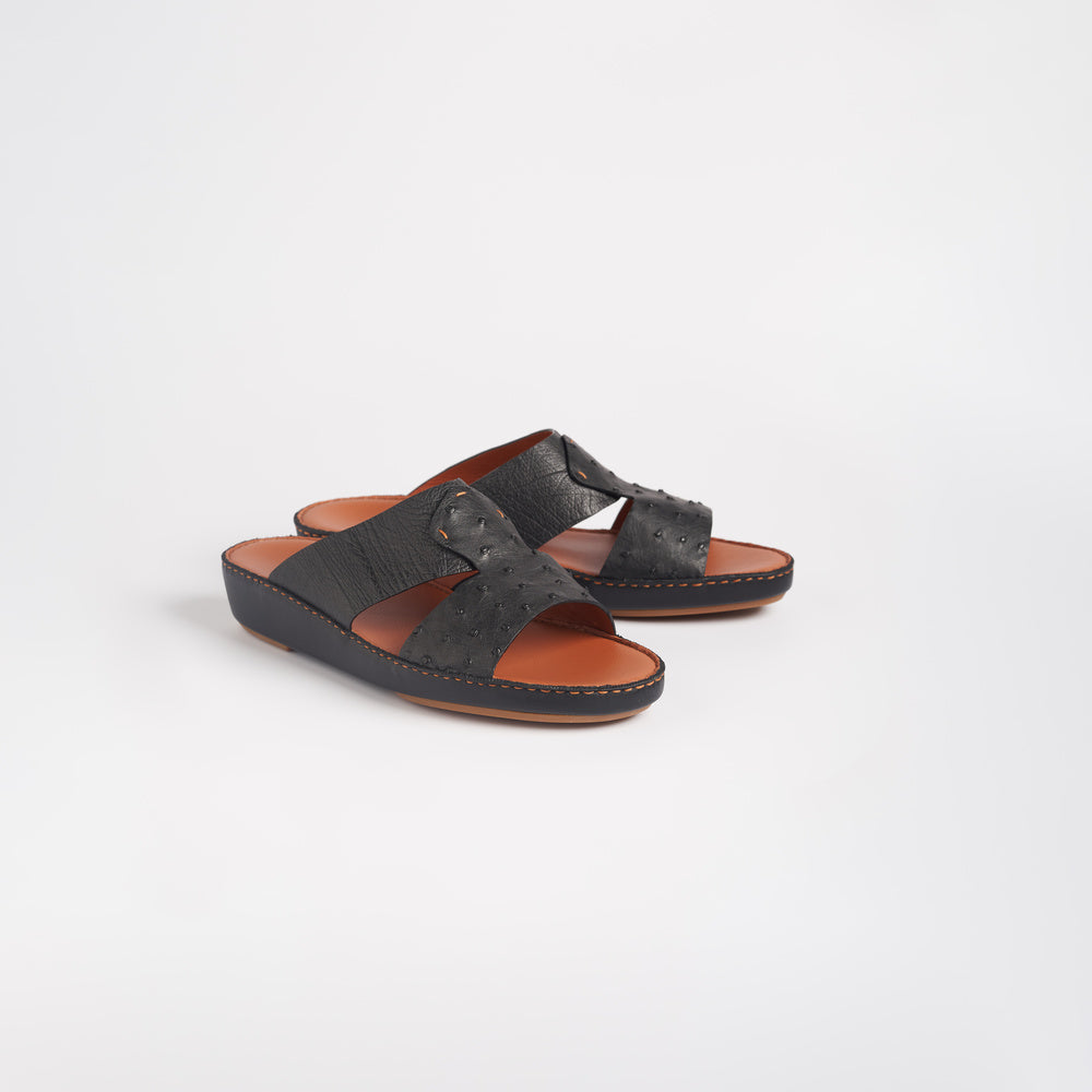 Experience luxury: Ostrich Men's Arabic Sandal, crown style