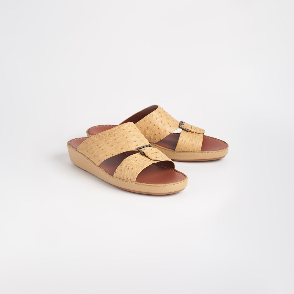 Belt Buckle Ostrich Sandals